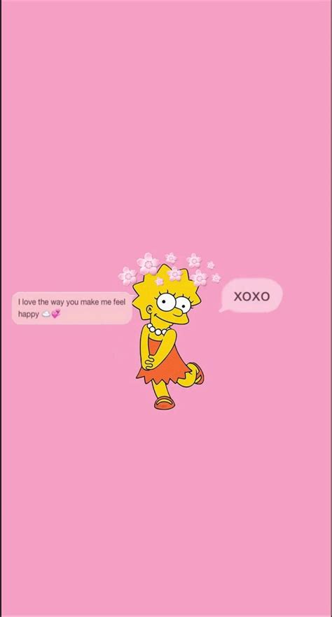 Download Aesthetic Cartoon Charming Lisa Simpson Wallpaper