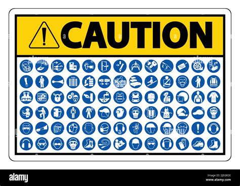 Required Personal Protective Equipment PPE Symbol Safety Icon Vector