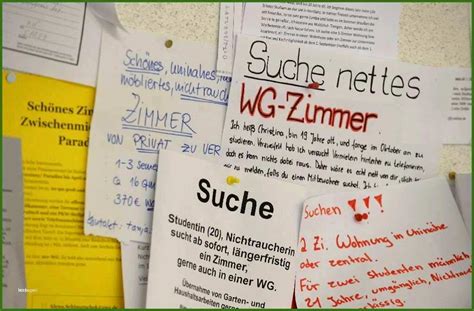 Phänomenal Vorlage Aushang Schwarzes Brett Anzeige Wohnungssuche