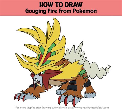 How to Draw Gouging Fire from Pokemon (Pokemon) Step by Step ...