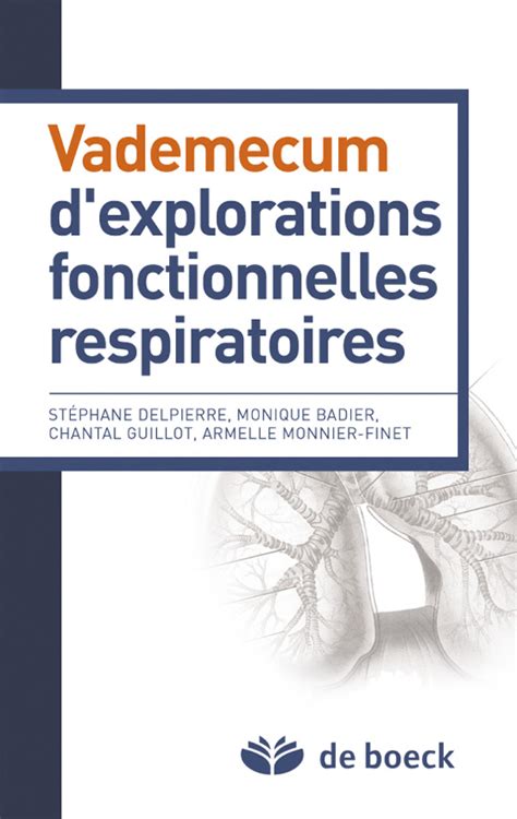 Vademecum d explorations fonctionnelles respiratoires De Boeck Supérieur