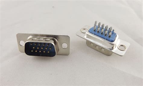 X Vga Male Plug Socket Db Pin D Sub Rows Solder Type