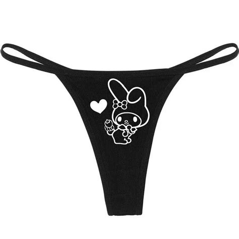 Cute Sexy Underwear Women Panties Hello Kitty Kuromi Melody Cotton Thong Lingerie Y2k Girls