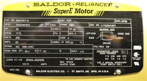 How To Read An Electric Motor Nameplate Iron Wing Sales