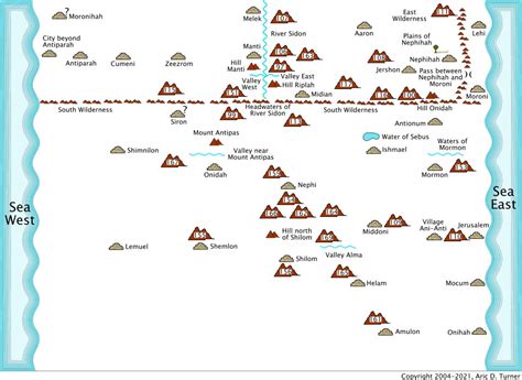 Book Of Mormon Geography Internal Map Ridge Between Ammonihah And Nephi