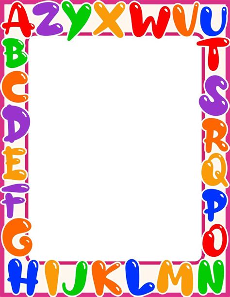 Alphabet Borders Free Pdf Printables Printablee Colorful