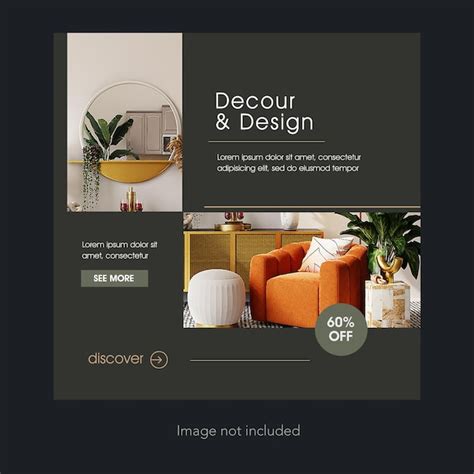 Premium Psd Modern Luxury Furniture Social Media Post Template