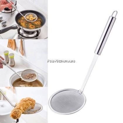 Toffi Stainless Steel Fine Mesh Oil Strainer Spoon Skimmer Flour Sieve