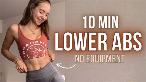 10 MIN LOWER ABS Workout At Home No Equipment Annrahel YouTube