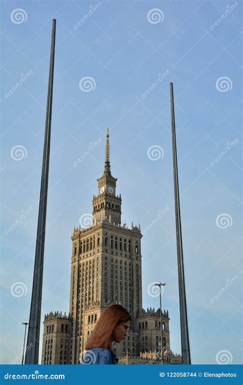 El Palacio De La Cultura Y De La Ciencia De Varsovia Imagen De Archivo