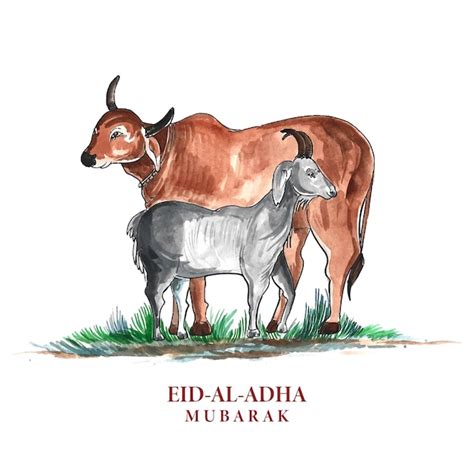 Fundo de cartão de saudação eid al adha mubarak Vetor Grátis