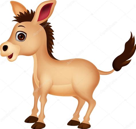 Cute Donkey Cartoon — Stock Vector © Tigatelu 27985319