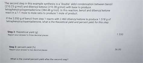 Solved The First Step In This Example Synthesis Is To Chegg