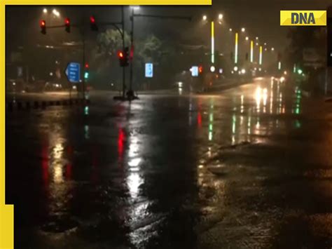 Weather Update Thunderstorm Heavy Rains Lash Delhi Ncr Downpours To