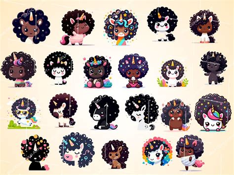 Black Unicorn Girl Afro Unicorn Svg Files For Cricut Unicorn Birthday