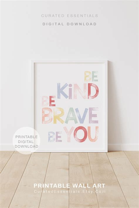 Rainbow Set of 3 Girl Quotes Printable Wall Art Empowering - Etsy