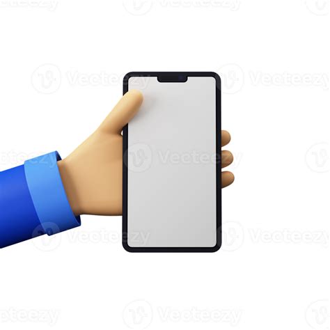 3d Render Of Human Hand Holding Smartphone 23788096 Png