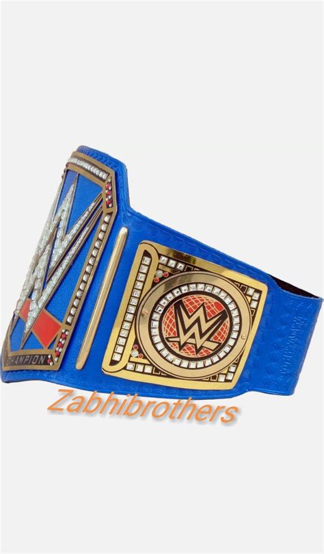 Wwe Universal Championship Blue Replica Belt 2mm Brass Etsy