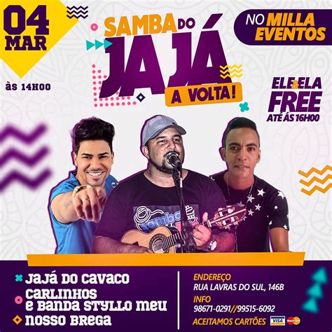 Flyer De Evento A Volta Do Samba Do Jaj Gerenciart Comunica O