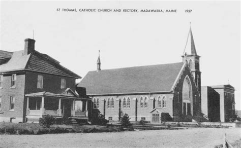 St Thomas Catholic Church And Rectory Madawaska Maine 1937 Madawaska