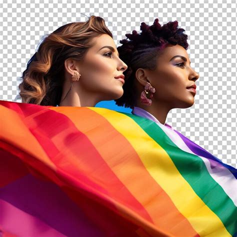 Premium PSD Free PSD Realistic Lesbian Pride Flag