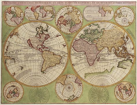 Antique Map Antique Maps Of The World Double Hemisphere Flickr