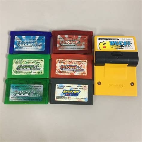 【傷や汚れあり】 Gba ポケットモンスター 7本セット エメラルド サファイア ルビー リーフグリーン ファイアレッド ポケモン ピンボール