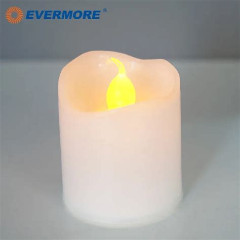 Evermore Usb Rechargeable Led Candle Plastic Golden Cr2032 Candle Light Warm White Home