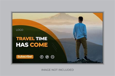 Premium Vector Travel Youtube Thumbnail Design Template