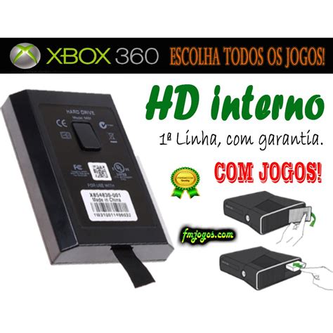 HD Interno Do Xbox 360 JOGOS Para Desbloqueados RGH Ou JTAG