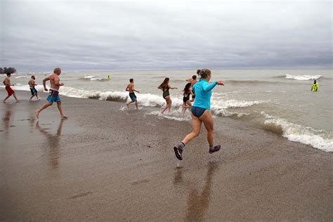 Lake Michigans Freezing Waves Wallop Participants At 2019 Polar Bear