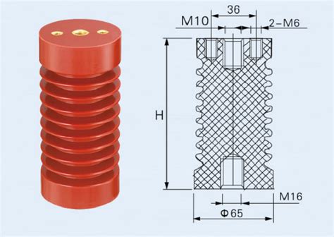 DOWE High Voltage Standoff Insulators Busbar Support Indoor Red Epoxy