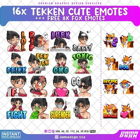 Tekken Emotes Etsy