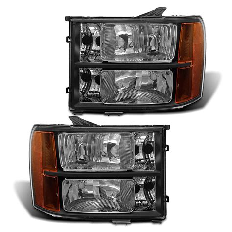 Adcarlights For 2007 2014 Sierra Headlight Assembly Compatible With 07 13 Gmc Sierra 1500 07 14