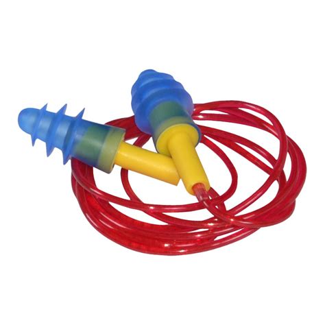 Reusable Corded Thermoplastic Rubber Ear Plugs Snr 26db Protexmart