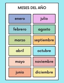 Meses del Año by Spanish Distance Learning by Tammy TPT