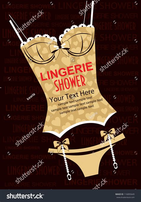 Lingerie Card Vector Illustration Stock Vector Royalty Free Shutterstock
