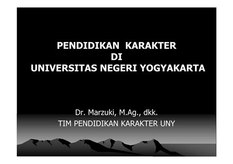 PDF PENDIDIKAN KARAKTER DI UNIVERSITAS NEGERI Staffnew Uny Ac Id