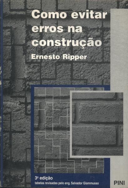 Como Evitar Erros Na Construção Ernesto Ripper Traça Livraria e Sebo