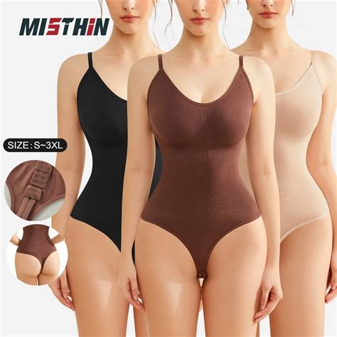 MISTHIN Shapewear Thongs Waist Trainer Women Bodysuit Flat Belly Corset