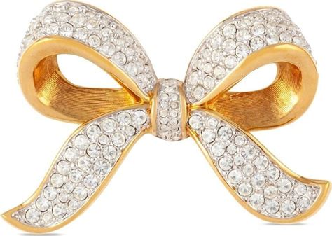 Swarovski S Crystal Embellished Bow Brooch Shopstyle Bracelets