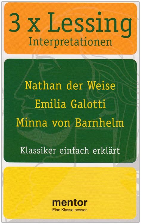 Amazon 3 X Lessing Interpretationen Nathan Der Weise Emilia