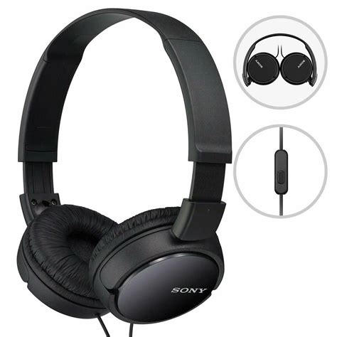 Sony Mdr Zx110ap Zx Series Extra Bass Smartphone Headset With Mic Black New 27242867093 Ebay