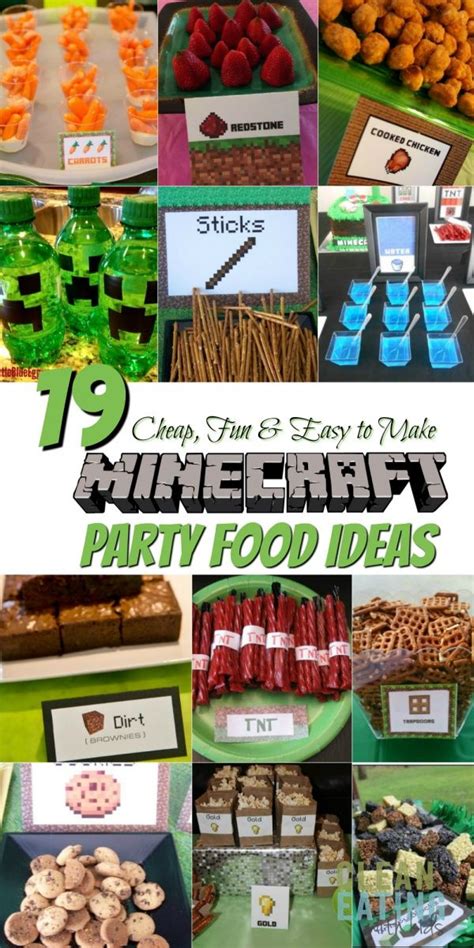 A Collage Of Different Foods And Desserts With The Words Minecraft