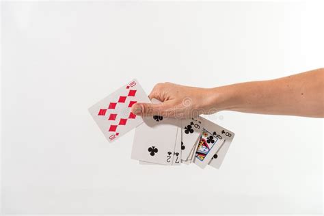 Hand with Shuffled Cards of Two Colors Stock Photo - Image of performer, deck: 252469770