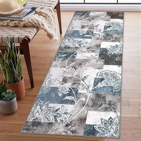 GlowSol Runner Rugs 2x6 Bathroom Rug Machine Washable Rugs Farmhouse