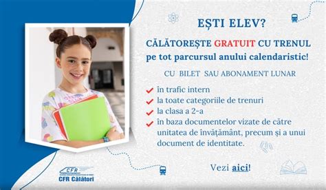 Gratuitate Pentru Elevi La C L Toria Cu Trenul Cfr Calatori