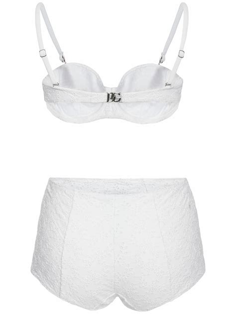 DOLCE GABBANA Bikini Set With Sangallo Embroidery Dolce Gabbana