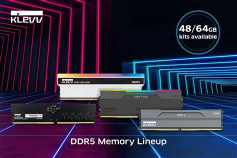 KLEVV releases new 48GB and 64GB DDR5 RAM kit across multiple series