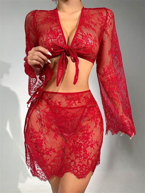 Classic Sexy Women S Sexy Lace Lingerie Set Shein Usa